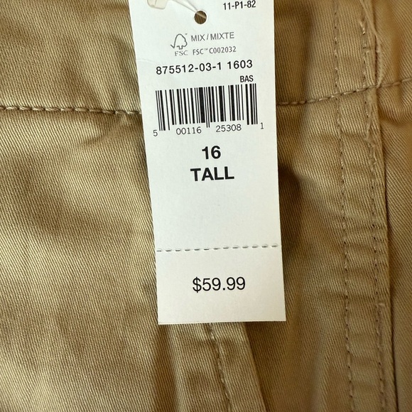 GAP Downtown Khaki Straight Leg Pants -Sz 16 - Picture 4 of 8